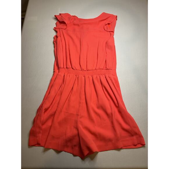 Express Sleeveless Romper Sz Small With Ruffled Collar And Zipper - Picture 4 of 7